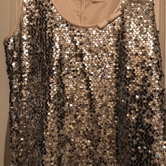 Kate Spade Silver/Cream Sequin Top - Picture 3 of 4